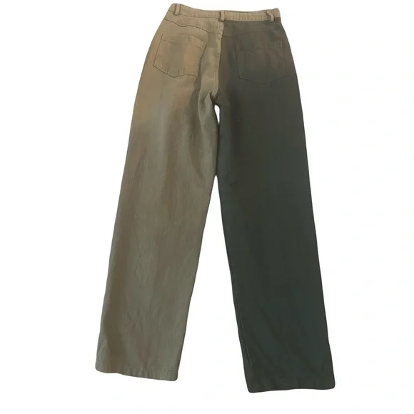 LE LIS Women’s Small Two-Tone Denim Straight Leg Pants - Picture 2 of 7